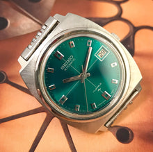 DASHING~1974 SEIKO 7005-7001 GENT'S GREEN DIAL'D AUTOMATIC