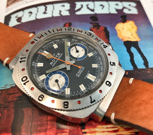 PSYCHEDLIC~LATE 60s ROYCE 7733 DIVE CHRONOGRAPH