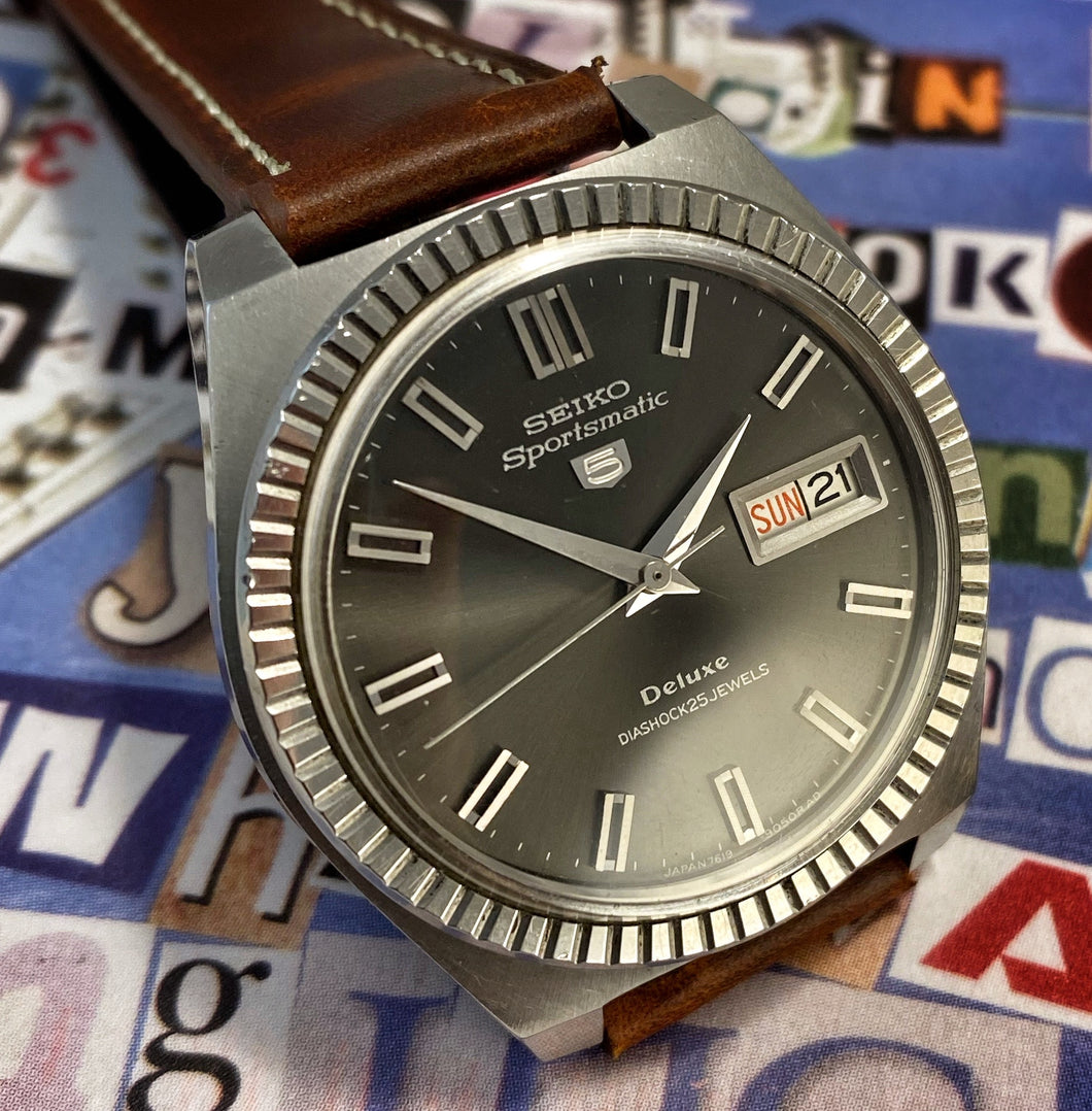 GNARLY~NEAR MINT 1966 SEIKO SPORTSMATIC DELUXE 7619-9040