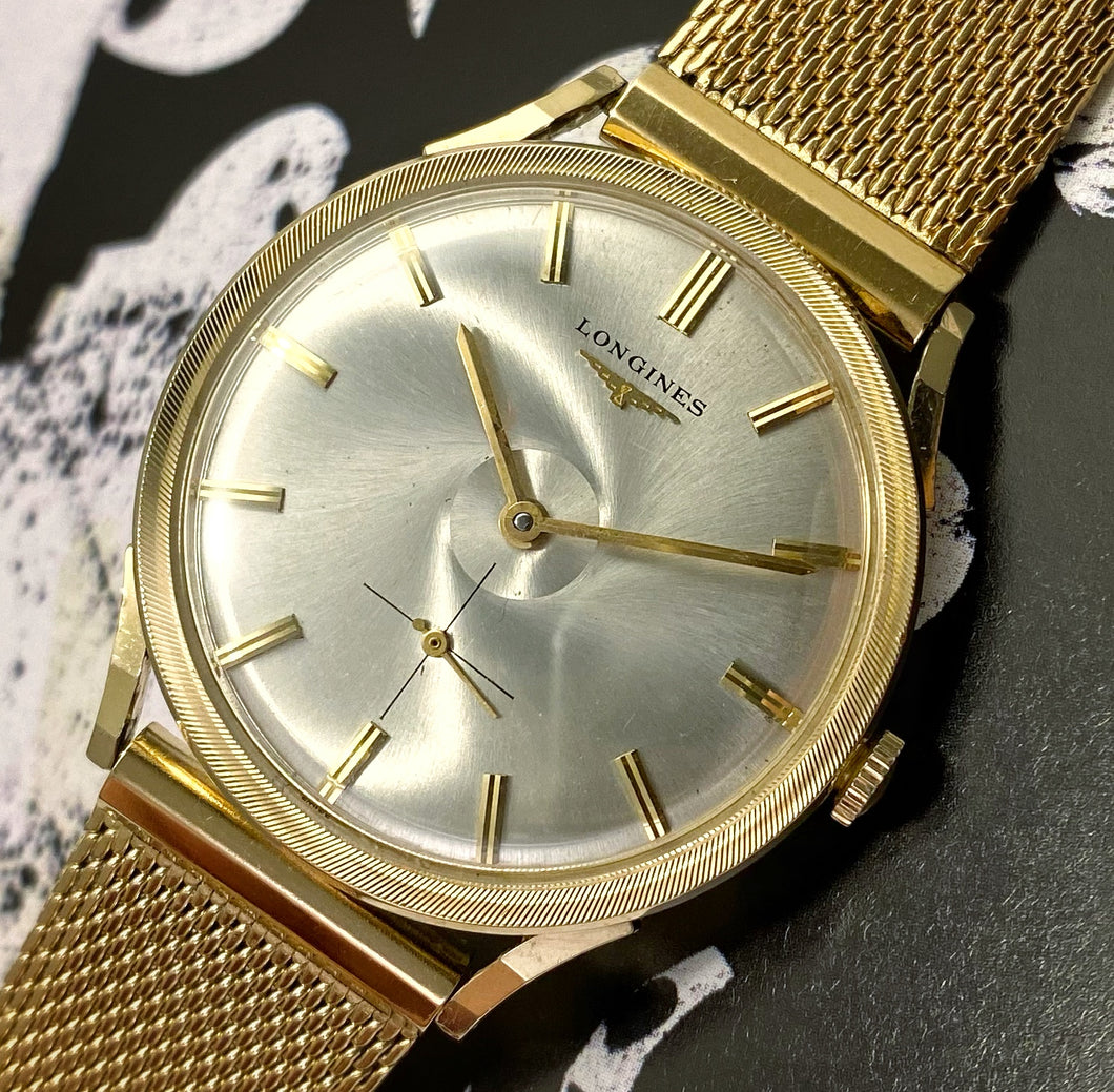 STUNNING~1960s 14k GOLD LONGINES COCKTAIL WATCH